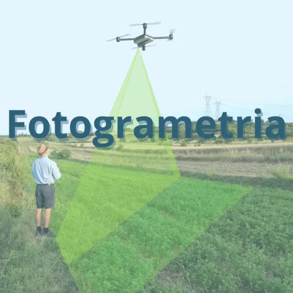 Ilustracja przedstawiająca drona wykonującego nalot fotogrametryczny